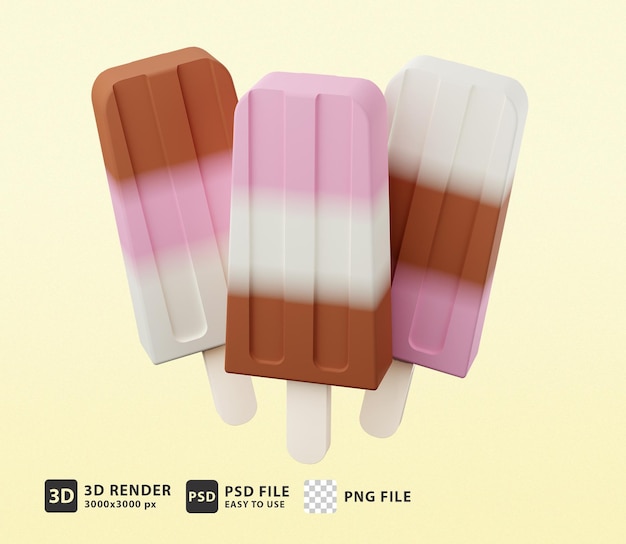 3d icon ice cream