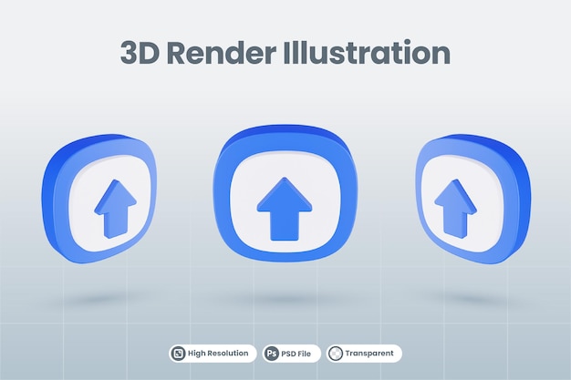 3d icon illustration arrow isolated