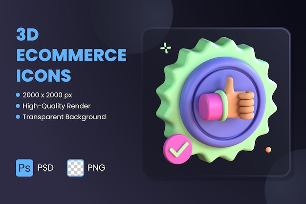 3D Icon Illustration Customer Review Feedback