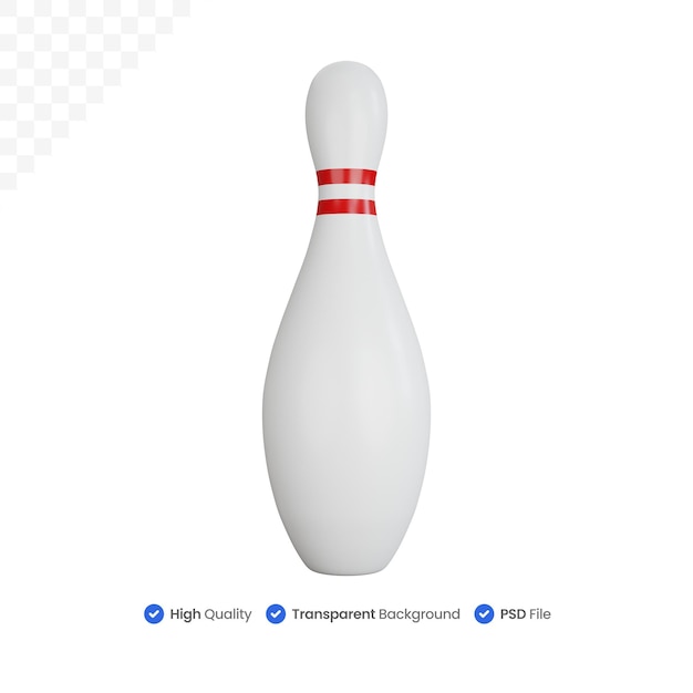 3D Icon Illustration Pin Bowling