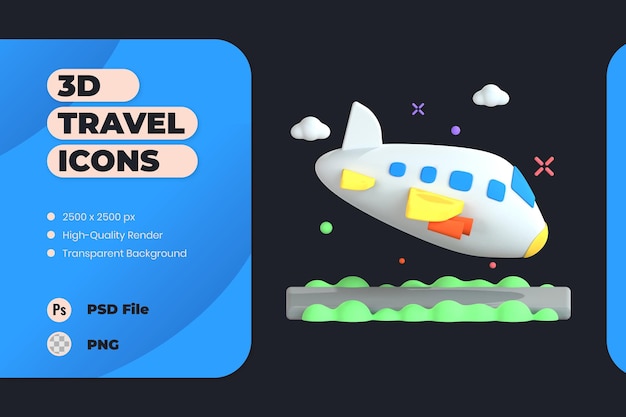 3D Icon Illustration Travel Holiday Trip Vacation