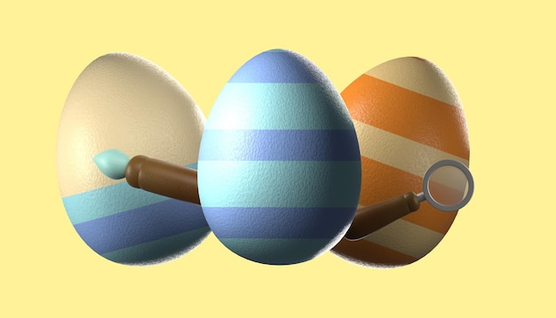 3d Icon Illustrations Easter Egg for Promotion and graphic design need