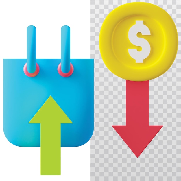 3D Icon Inflation Illustration