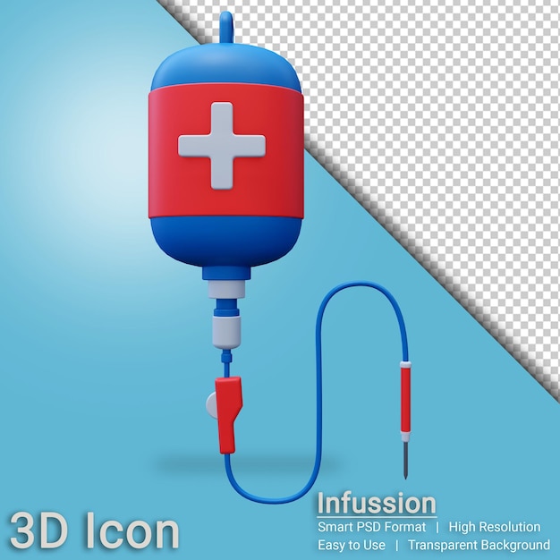 3D Icon infusion with Transparent Background