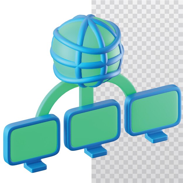 PSD 3d icon internet connection1 illustration