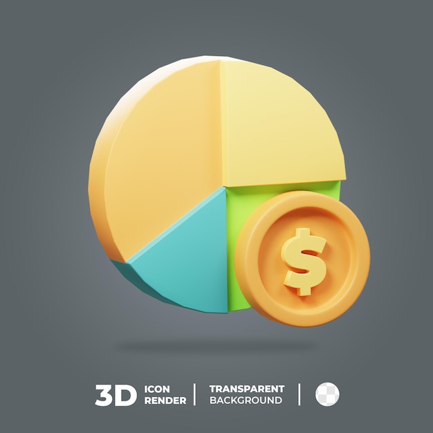 3D Icon investment diagram