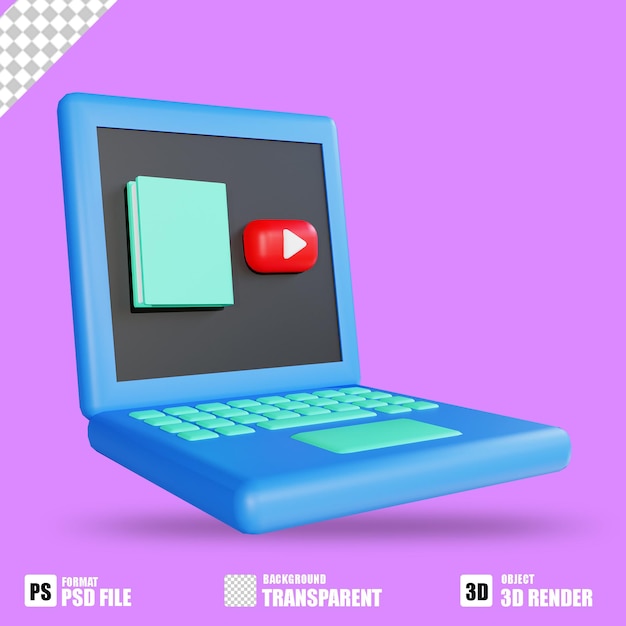 3D icon laptop 4 for education