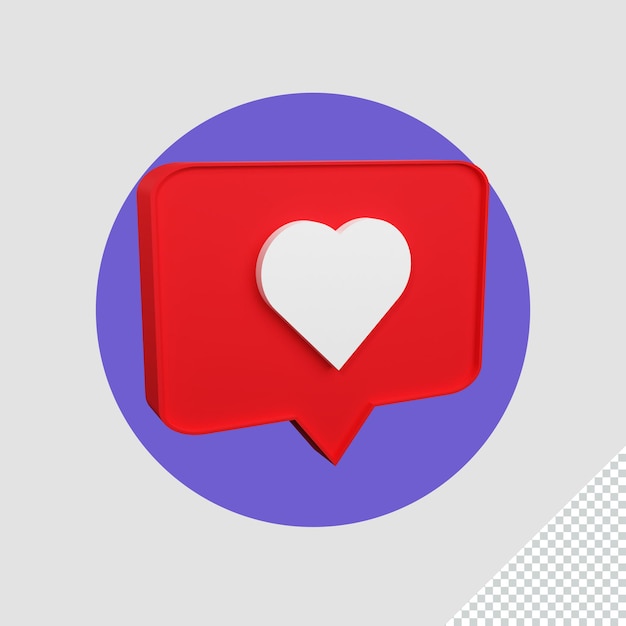 3d icon love instagram