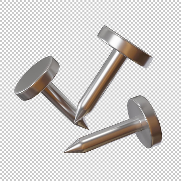 3d icon metal nails tool