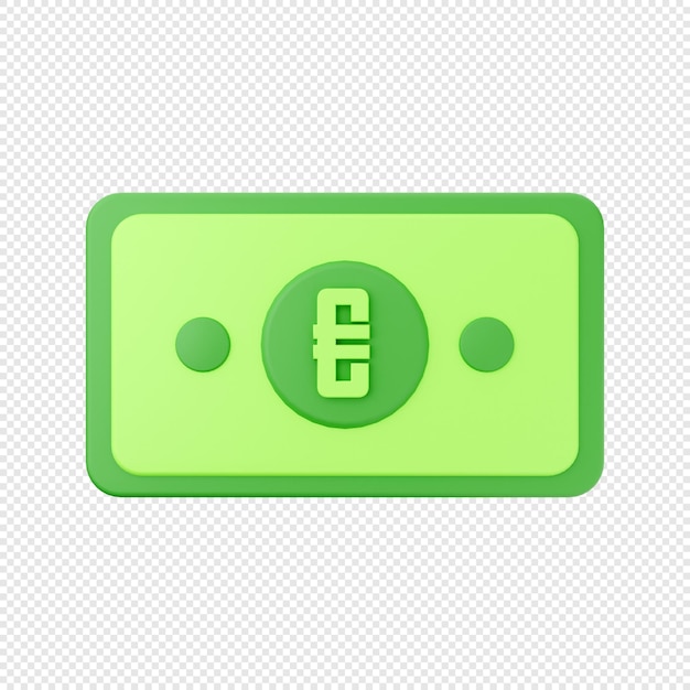 3d icon money cash euro illustration rendering