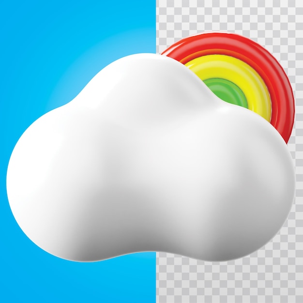 3D Icon Rainbow Illustration