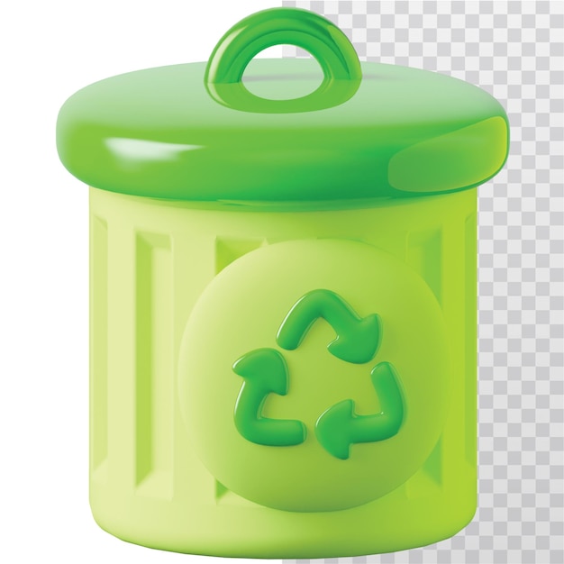 3D Icon recycling waste Illustration