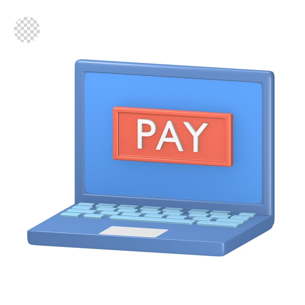 PSD 3d icon rendering illustration online payment online payment