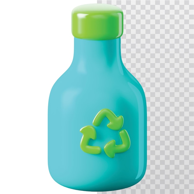 3D Icon Reusable Bottle Illustration