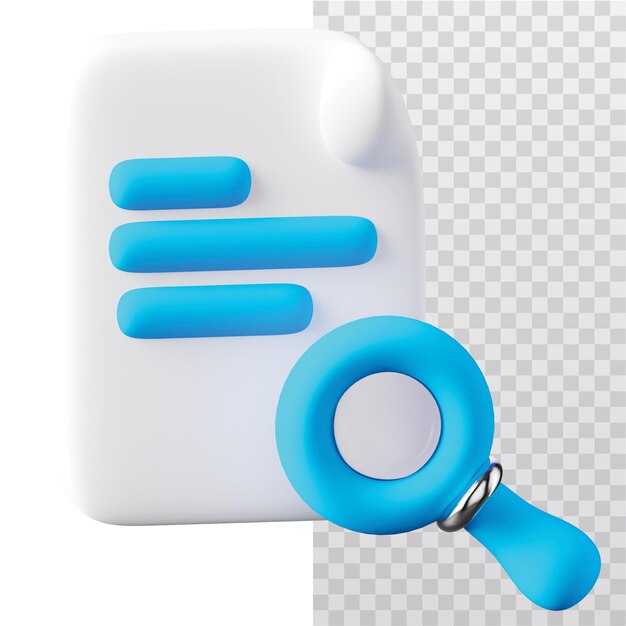 3D Icon Search Illustration