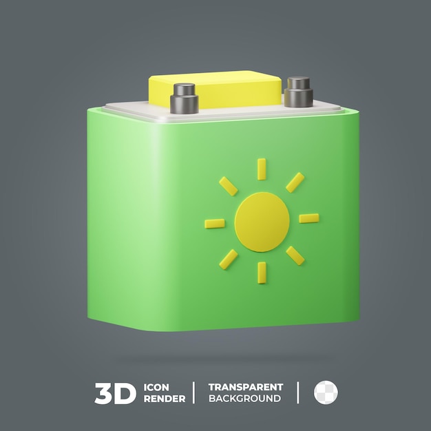 3D Icon solar battery