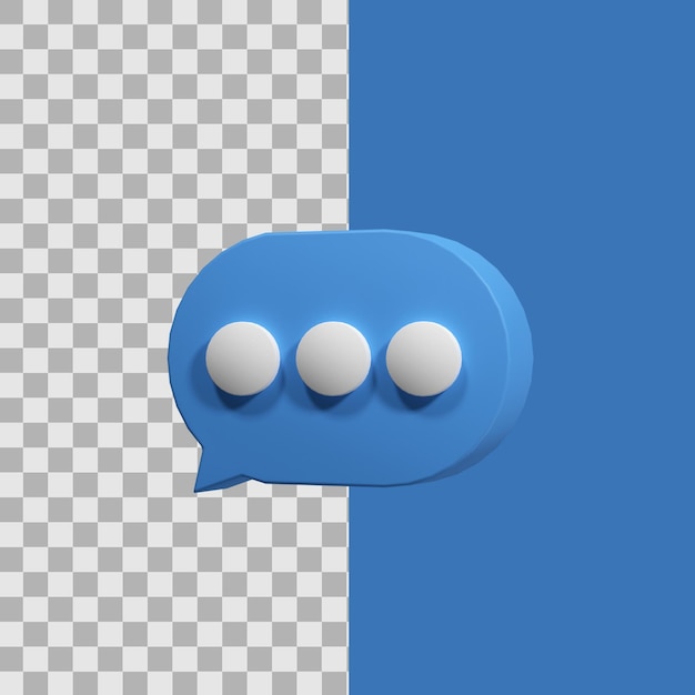 3D Icon of speech bubble