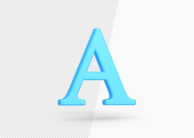 3d icon of text symbol rendering