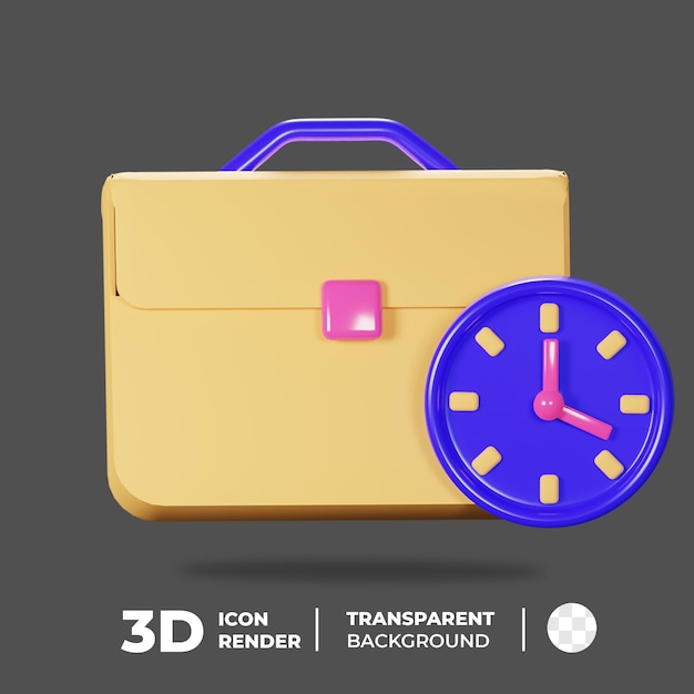 3D Icon Time to Work