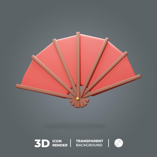 3D Icon Traditional Chinese Fan