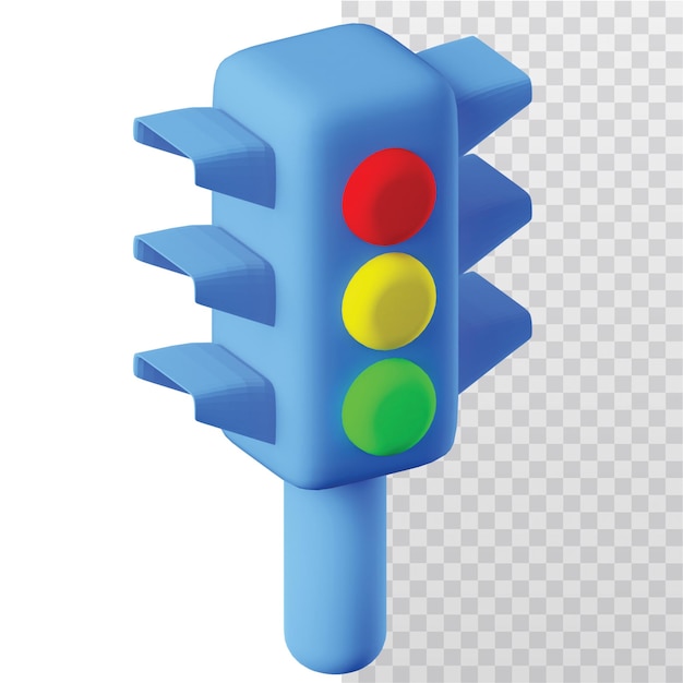 PSD 3d icon traffic light illustration