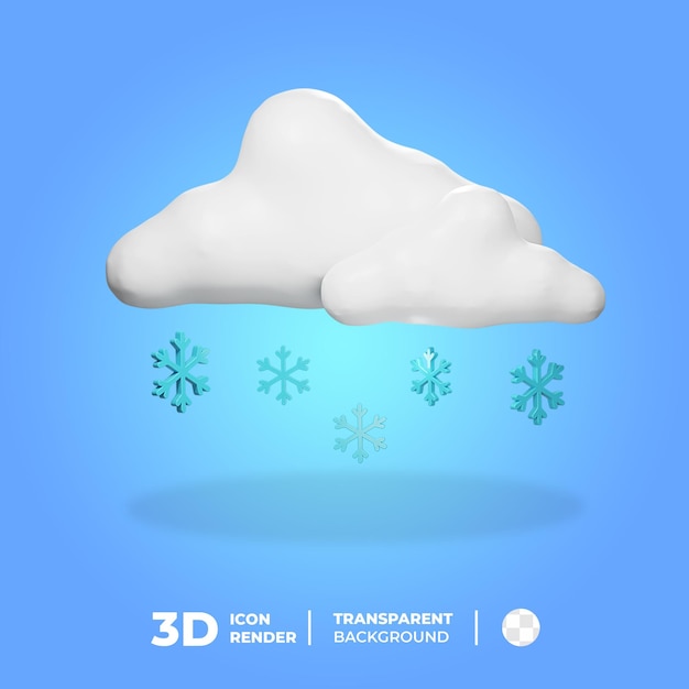 3D Icon weather snow