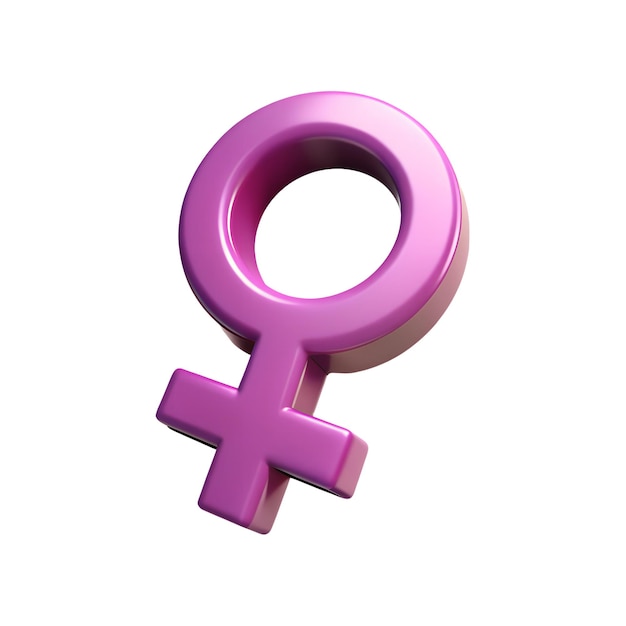 PSD 3d icon woman symbol isolated