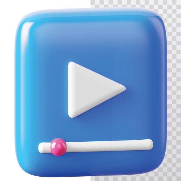 3D Icon Youtube Illustration