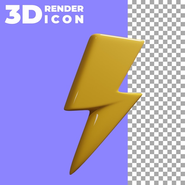 3d icons flash rendering Psd with glossy texture