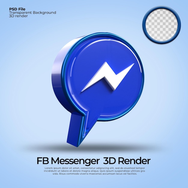 3d icons transparent messenger facebook