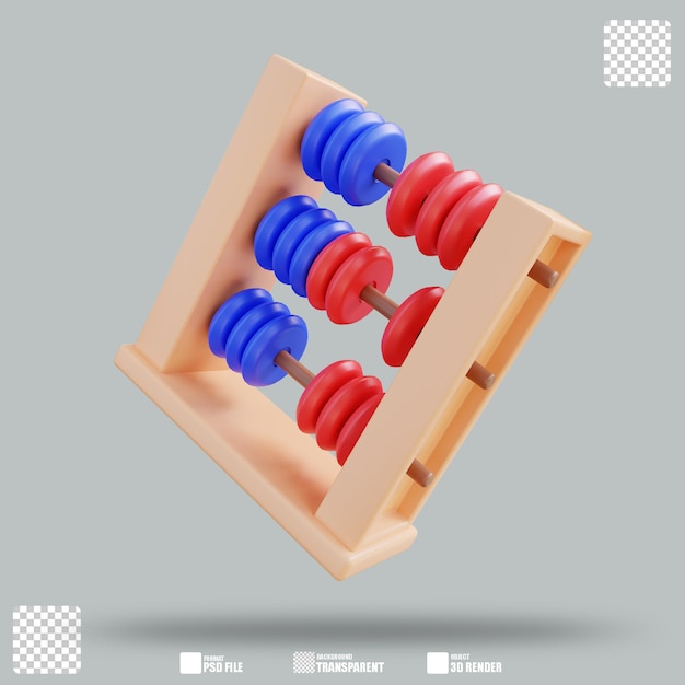 3D Illustration Abacus 3