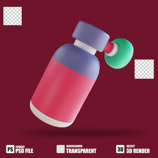 3D illustration aerosol spray 2 suitable for medical