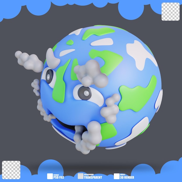 3d illustration of air pollution 2