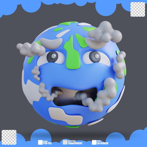 3d illustration of air pollution 4