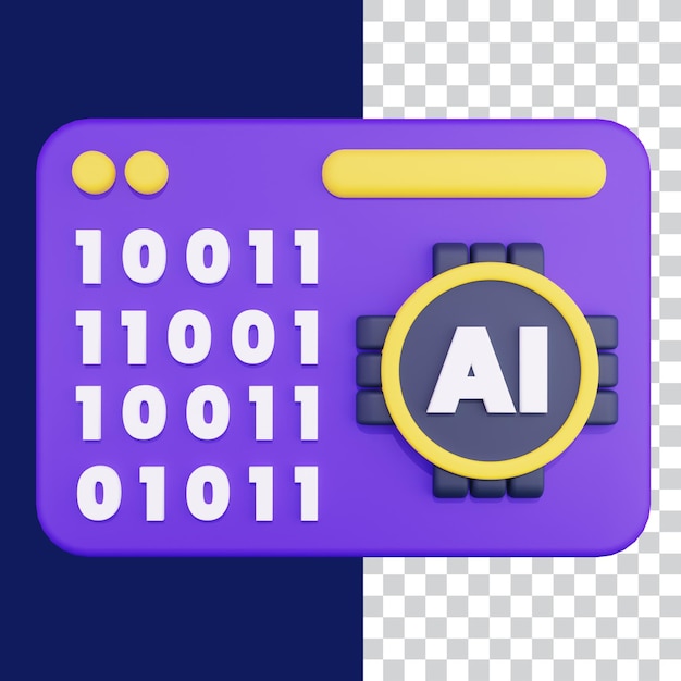 3D Illustration of Artificial Intelligence Algorithm