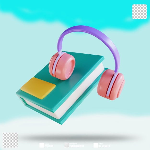 3D Illustration Audio Book 3