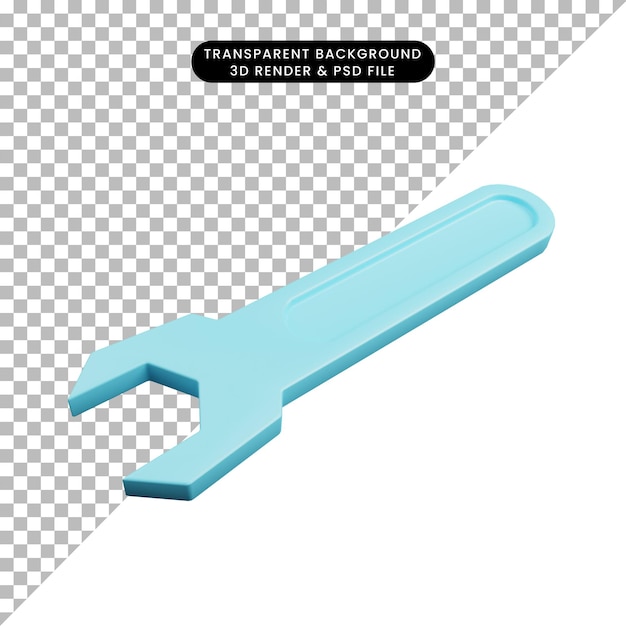 3d illustration of automotive parts stuff screwdriver