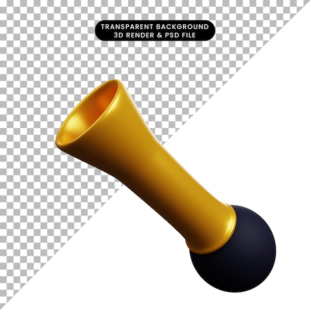 3d illustration of automotive parts stuff trumpet horn