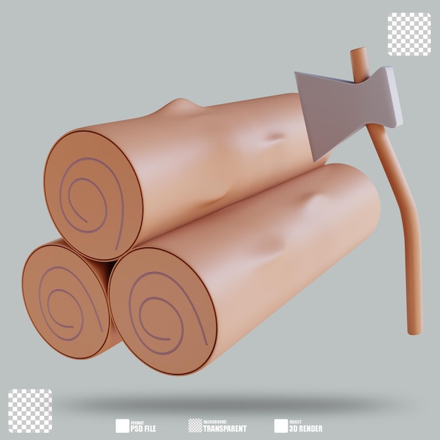 3D Illustration Axe 2