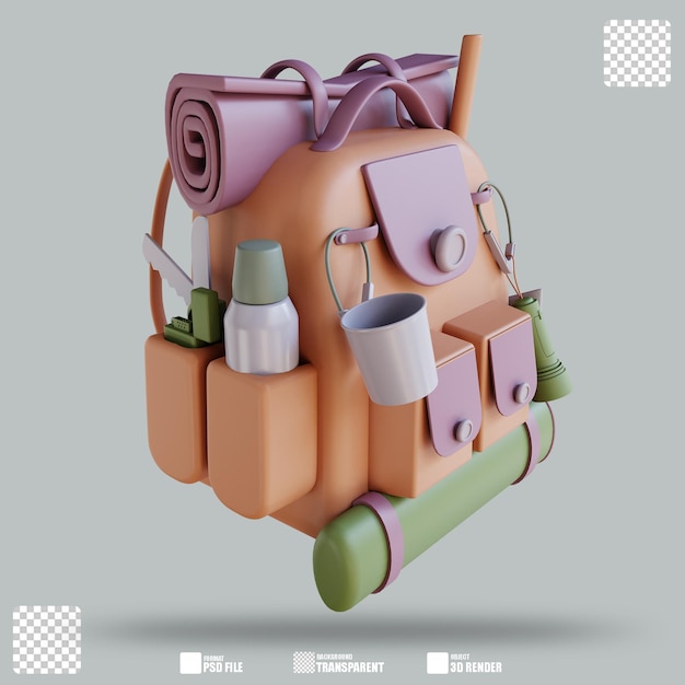 3D Illustration Backpack 2