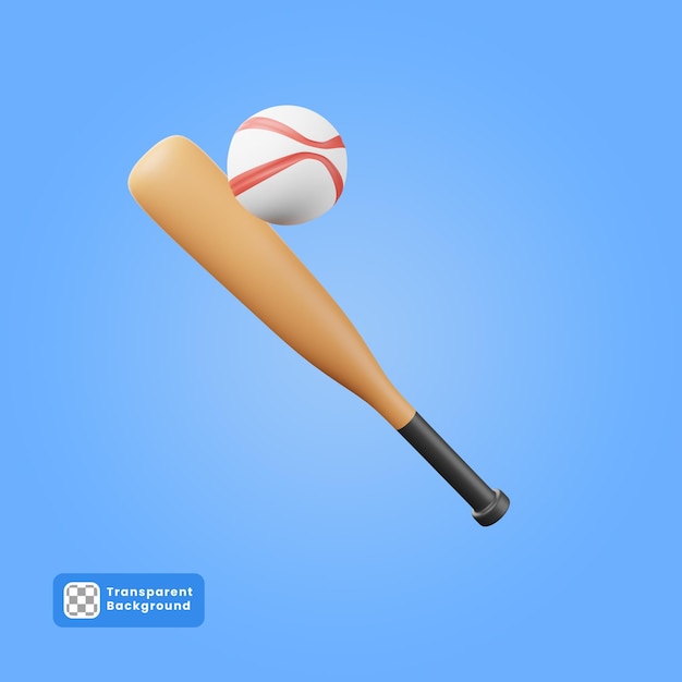 3d illustration of baseball