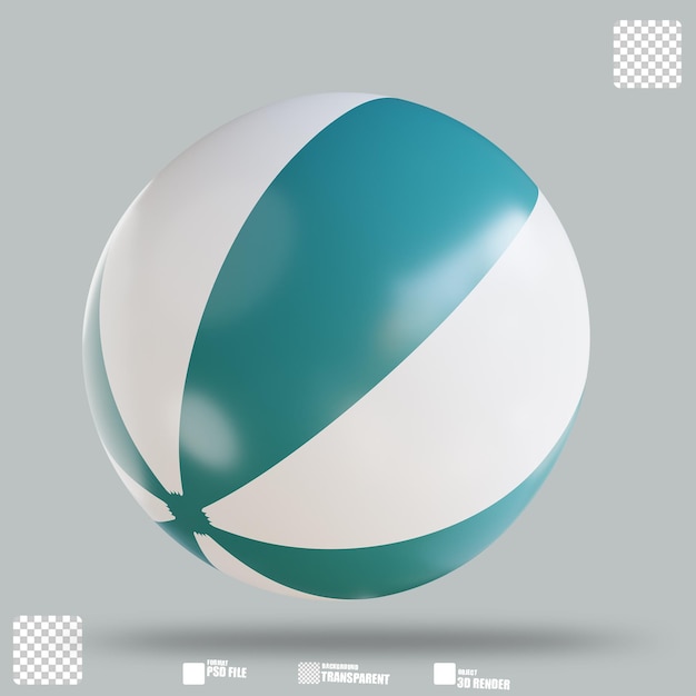 3D Illustration Beach Ball 2