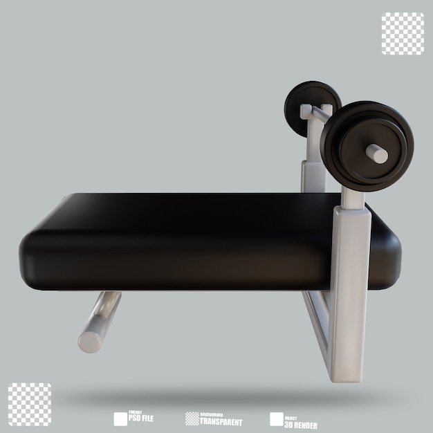 PSD 3d illustration bench press