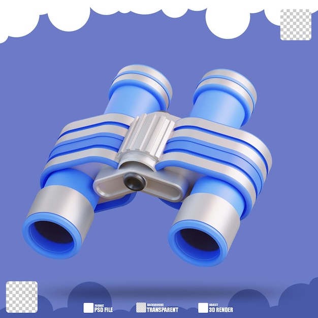 3d illustration of binoculars 2