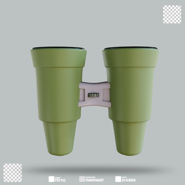 3D Illustration Binoculars