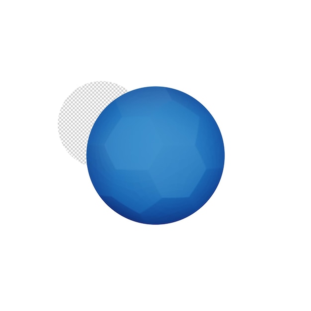 3D Illustration Of Blue Swiss Ball Icon