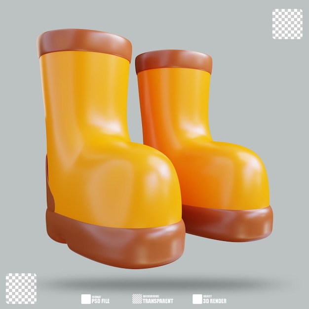 3D Illustration Boots 2