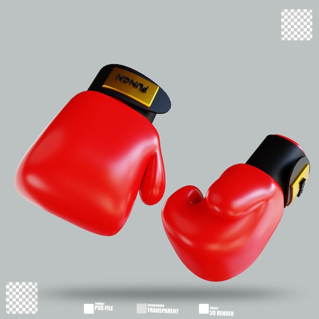 3D Illustration Boxing Gloves 3