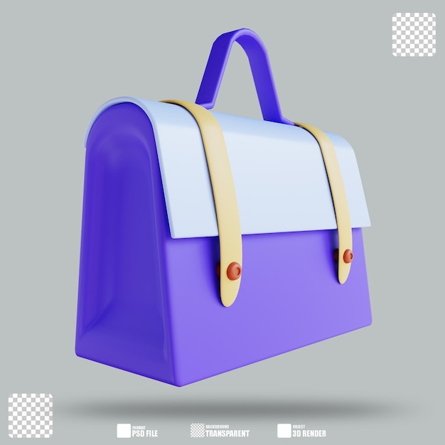 3d illustration briefcase