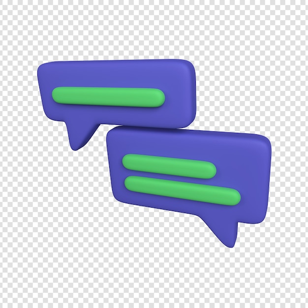 3d illustration of bubble chat